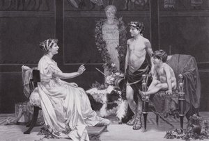 Cornelia, Mutter der Gracchi (Lithografie)