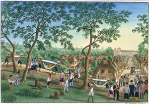 Ausflug zum Antipolo-Fest, aus "The Febus Album of Views In and Around Manila", ca. 1845