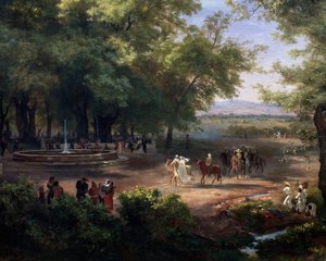 Spaziergang durch Mexiko-Stadt, Detail von José María Velasco