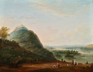 Weinernte vor Wien mit Blick nach Klosterneuburg, den Leopoldsberg, Bisamberg und Korneuburg