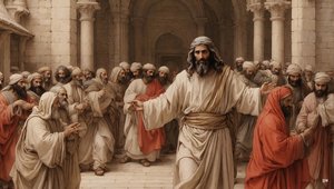 Jesus treibt die Händler aus dem Tempel