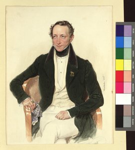 Bildnis des Dichters und Theaterdirektors Johann Ludwig Deinhardstein von Josef Kriehuber