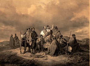 Biwak Kriehuber Litho von Josef Kriehuber