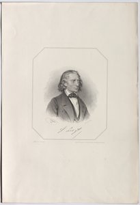 Porträt von Franz Liszt 1811-1886, 1856 von Josef Kriehuber