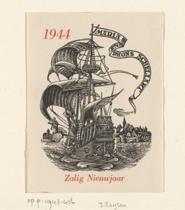 Neujahrswunsch für 1944 von Mária und Phons Schellart