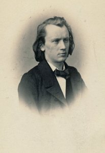 Porträt des Komponisten Johannes Brahms 1833-1897, ca. 1863 von Josef Löwy