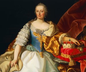 Porträt von Maria Theresia von Österreich von Josef and Mayrhofer Friedrich Kiss