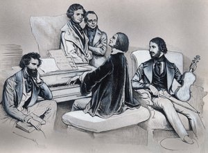 Zeichnung nach Lithografie von Josef Kriehuber (1800-1876)