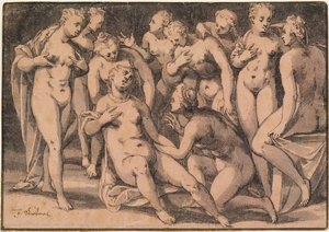 Diana entdeckt die Schwangerschaft von Kallisto von Josef Ritterl