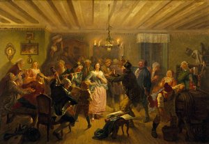 Das Konzert bei Tre Byttor, 1860 von Josef Wilhelm Wallander