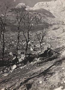 Album "Meine Weltkriegs-Erinnerungen Südwestfront (Kärnten, Italien, Südtirol) 31/03/1915-12/11/1918 - Josef Zohles Wien": Kriegsgebiet (s/w Foto)