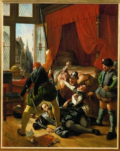 Eine Szene aus der Nacht des St. Bartholomäus von Joseph Nicolas Robert Fleury