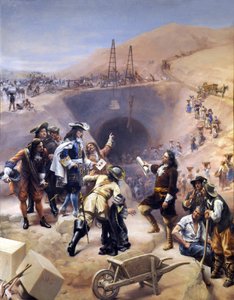 Baustelle des Canal du Midi von Joseph Noel Sylvestre