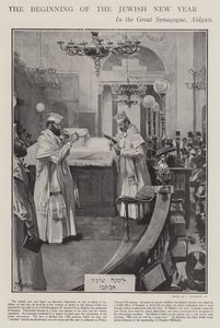 Feier des Beginns des jüdischen Neujahrs in der Großen Synagoge, Aldgate, London