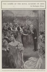 Der Abend der Royal Academy of Arts im Burlington House, London (Litho) von Joseph (after) Finnemore
