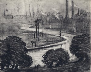 Ost-London, Der Fluss Lea (Lithografie)