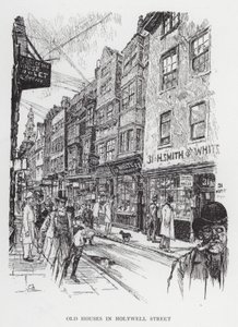 Alte Häuser in der Holywell Street von Joseph (after) Pennell