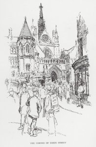 Die Ecke der Essex Street von Joseph (after) Pennell