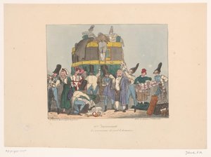 Zollbeamte inspizieren das Eigentum der Passagiere von Joseph Ambroise Jobard