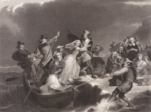 Die Pilger landen 1620 am Plymouth Rock
