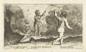 Kinder beim Drachensteigen von Joseph Antoine Cochet