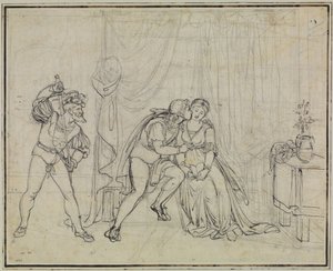 Francesca und Paolo von Malatesta überrascht (Dante Inferno, Canto 5, V 100) von Joseph Anton Koch