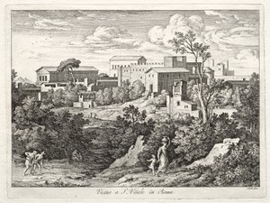 Ansicht von San Vitale, Rom, ca. 1810 von Joseph Anton Koch