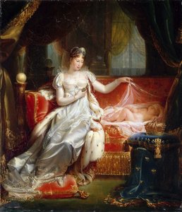 Kaiserin Marie-Louise mit dem schlafenden König von Rom