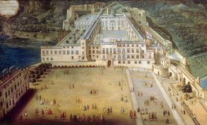 Der Palast in Monaco im Jahr 1732