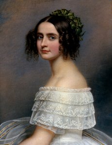 Porträt von Prinzessin Alexandra von Bayern (1826-1875). Gemälde von Joseph Karl Stieler (1781-1858)
