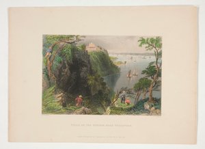 Villa am Hudson, in der Nähe von Weehawken, Illustration für Nathaniel Parker Willis