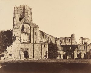 Fountains Abbey. Allgemeine Westfront, 1850er