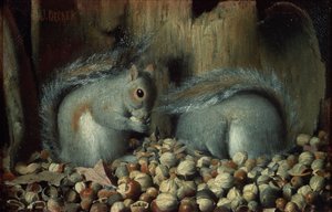 Die Vielfraße (Eichhörnchen) von Joseph Decker