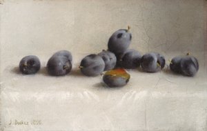 Zwölf Pflaumen, 1896 von Joseph Decker