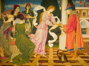 Schönheit erhält die weiße Rose von ihrem Vater, 1899 von Joseph Edward Southall