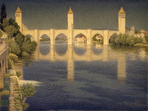 Pont Valentré, Cahors, Südseite
