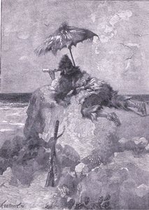 Ich hielt meine tägliche Tour zum Aussichtspunkt auf dem Hügel (Lithografie) von Joseph Finnemore