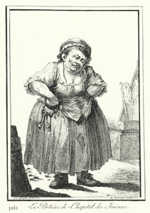 Der Pförtner des Hôpital des Joieuses (Stich) von Joseph Franz von (after) Goez