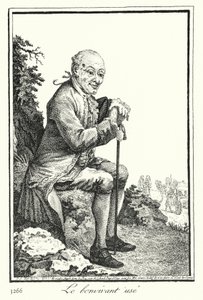 Der erschöpfte Lebemann (Stich) von Joseph Franz von (after) Goez