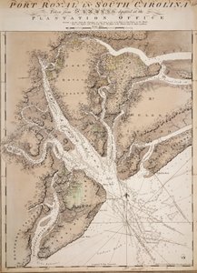 Karte von Port Royal in South Carolina, Vereinigte Staaten von Amerika von Joseph Frederick Wallet DesBarres