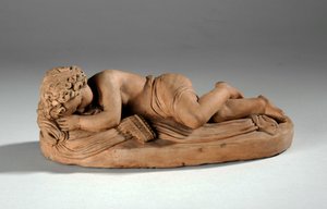 Maquette für Margaret Gott als Kind im Wald von Joseph Gott