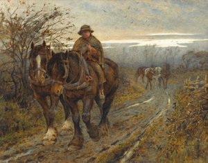 Müde Tiere kehren vom Pflug zurück, 1894