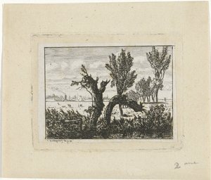 Landschaft mit Kopfweiden von Joseph Hartogensis