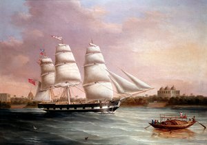 John Wood nähert sich Bombay, ca. 1850