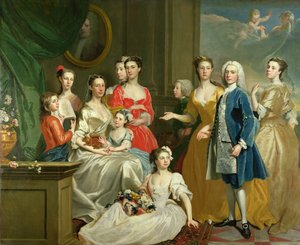 Die Familie von Eldred Lancelot-Lee, 1736