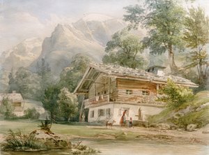 Bauernhaus am Königssee bei Berchtesgaden von Joseph Hoger