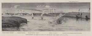 Bombardierung der Forts bei Taku durch Kanonenboote, die Szene im Morgengrauen von Joseph Holland Tringham