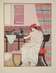 Stillen von Säuglingen, Illustration aus 