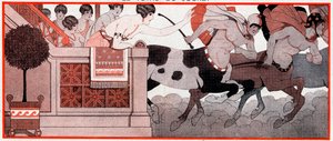 Was war, in der olympischen Periode, Le Prix de Diane - Die letzten hundert Meter - Illustration aus la Vie Parisienne, 1927
