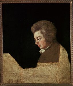 Wolfgang Amadeus Mozart (Öl auf Leinwand) von Joseph Lange